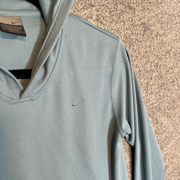 Nike Sweater Womens XS Blue Sweatshirt Hoodie Pullover Swoosh Vintage Cropped - Picture 5 of 13